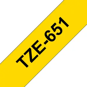 Schriftband 24mm schwarz auf gelb für P-Touch 350/540/2400serie/2500/2700VP/3600/9200PC Schriftband 24mm schwarz auf gelb für P-Touch 350/540/2400serie/2500/2700VP/3600/9200PC