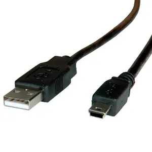 USB2.0 connectioncable USB Typ A plug/USB 5pin mini plug black 0,8m USB2.0 connectioncable USB Typ A plug/USB 5pin mini plug black 0,8m