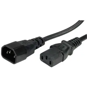 Apparate-Verbindungskabel Stecker/Buchse schwarz 0,5m Apparate-Verbindungskabel Stecker/Buchse schwarz 0,5m