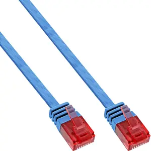 Patchkabel flach, U/UTP, Cat.6, blau, 1m Patchkabel flach, U/UTP, Cat.6, blau, 1m