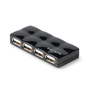 USB 2.0 Hub 4 Port black external