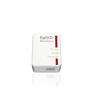 FRITZ!Powerline 510E Set - 2x Netzwerkadapter f.Steckdose 500 MBit/s AES 128-Bit Verschluesselung Fast Ethernet LAN Anschluss