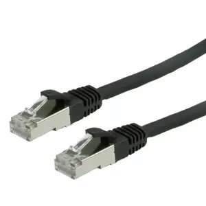 Patchkabel RJ-45 S/FTP Cat6 Schwarz 0,5m Patchkabel RJ-45 S/FTP Cat6 Schwarz 0,5m