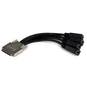 VHDCI auf Quad HDMI Splitter Breakout Kabel Stecker/4xBuchse Schwarz 0,22m