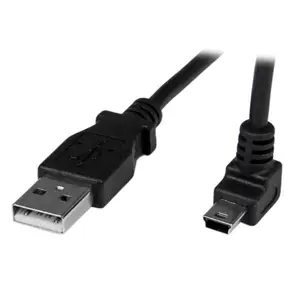 USB A auf Mini USB B Anschlusskabel gewinkelt Schwarz 1 m USB A auf Mini USB B Anschlusskabel gewinkelt Schwarz 1 m