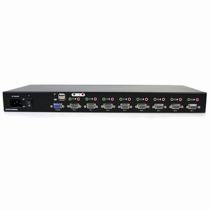 8 Port KVM Switch Rackmount USB/VGA mit Audio