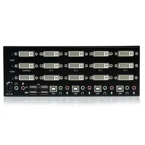 Dreifach-Head-Computer DVI/USB KVM Switch mit Audio und USB 2.0 Hub 4 Port Dreifach-Head-Computer DVI/USB KVM Switch mit Audio und USB 2.0 Hub 4 Port