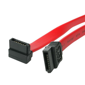 SATA auf rechts-gewinkeltem SATA Stecker rot 0,45m