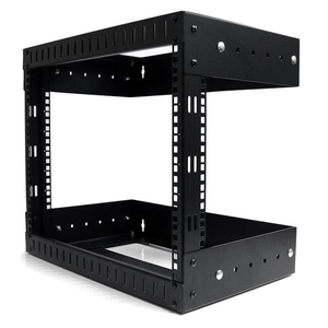 8HE 19 Open Frame Geräte Rack Wandmontagefähig Tiefenverstellbar