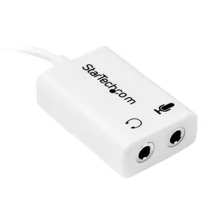 StarTech 4 Position to 2x 3-Pin 3,5mm Headset Y-Splitter adaptor white 15,3cm StarTech 4 Position to 2x 3-Pin 3,5mm Headset Y-Splitter adaptor white 15,3cm