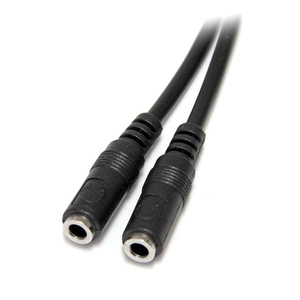 StarTech 3.5mm cinch Y-Splitter cable plug/socket black 0,2m