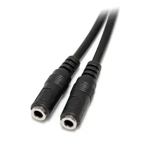 3.5mm Klinke Y-Splitter Kabel Stecker/Buchse schwarz 0,2m 3.5mm Klinke Y-Splitter Kabel Stecker/Buchse schwarz 0,2m