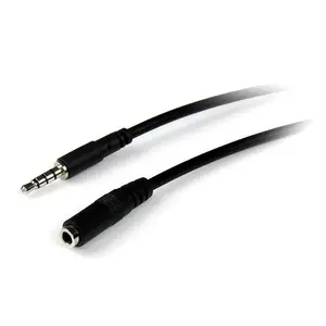 Klinke Verlängerungskabel 3,5mm/3,5mm Stecker/Buchse Schwarz 2m Klinke Verlängerungskabel 3,5mm/3,5mm Stecker/Buchse Schwarz 2m