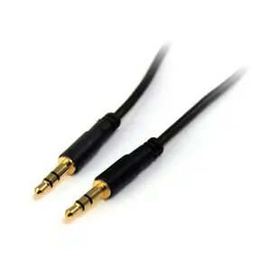 Audiokabel 3,5mm/3,5mm Stecker/Stecker Schwarz 0,90m Audiokabel 3,5mm/3,5mm Stecker/Stecker Schwarz 0,90m