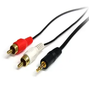 Audiokabel 3,5mm/Cinch Stecker/Stecker Schwarz 0,90m Audiokabel 3,5mm/Cinch Stecker/Stecker Schwarz 0,90m