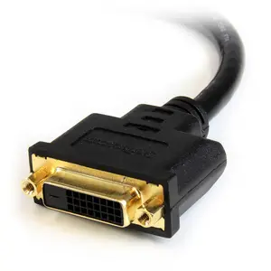 HDMI/DVI-D Adapter Stecker/Buchse Schwarz 0,2 m HDMI/DVI-D Adapter Stecker/Buchse Schwarz 0,2 m