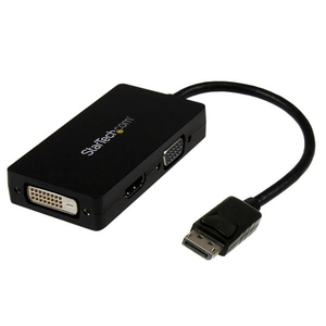 DisplayPort zu VGA/DVI/HDMI Adapter 3in1 Schwarz