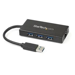 3-Port USB 3.0 Hub mit Gigabit Ethernet Adapter NIC 3-Port USB 3.0 Hub mit Gigabit Ethernet Adapter NIC