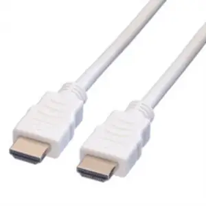 HDMI Anschlusskabel Stecker/Stecker Weiß 2 m HDMI Anschlusskabel Stecker/Stecker Weiß 2 m