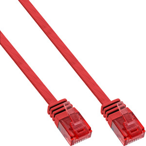 Patchkabel flach, U/UTP, Cat.6, rot, 2m