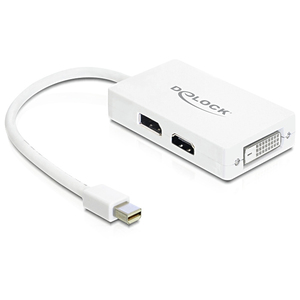 adaptor Mini-DisplayPort to DisplayPort/HDMI/DVI-D (Dual-Link) white