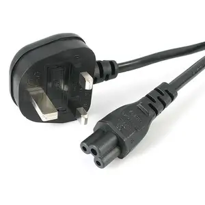 Kaltgeräte Stecker GB/Ireland schwarz 2m Kaltgeräte Stecker GB/Ireland schwarz 2m