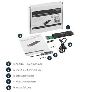 USB 3.0 zu M.2 SATA External SSD Gehäuse