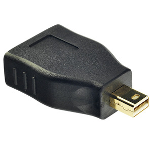 DP/DP adaptor plug/socket black