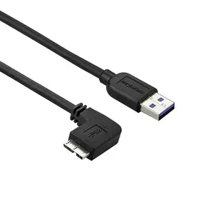 Micro USB 3.0 Kabel links gewinkelt Schwarz 2 m Micro USB 3.0 Kabel links gewinkelt Schwarz 2 m