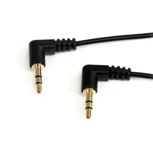 Audiokabel rechts gewinkelt 3,5mm/3,5mm Stecker/Stecker Schwarz 0,30m Audiokabel rechts gewinkelt 3,5mm/3,5mm Stecker/Stecker Schwarz 0,30m