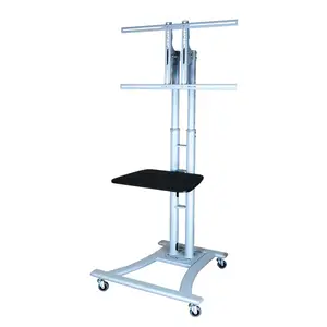 LCD-/TV-Rollständer bis 50kg (27" bis 60") Silbergrau LCD-/TV-Rollständer bis 50kg (27" bis 60") Silbergrau