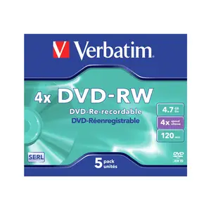DVD-RW 4,7GB 4X silber 5er Pack JewelCase DVD-RW 4,7GB 4X silber 5er Pack JewelCase