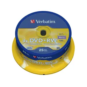 DVD+RW 4,7GB 4x Scratch 25 Stück Spindel DVD+RW 4,7GB 4x Scratch 25 Stück Spindel