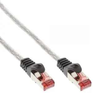 Patchkabel RJ-45 S/FTP Cat6 Transparent 0,3 m Patchkabel RJ-45 S/FTP Cat6 Transparent 0,3 m