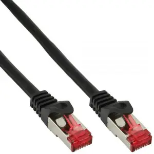 Patchkabel RJ-45 S/FTP Cat6 Schwarz 0,3 m Patchkabel RJ-45 S/FTP Cat6 Schwarz 0,3 m