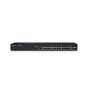 Gigabit Ethernet Switch GS-2326P+ 24 x 10/100/1000 (PoE+) + 2 x Kombi-Gigabit-SFP an Rack montierbar PoE+ (185 W)