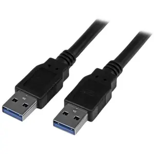 USB Kabel USB-A/USB-A Stecker/Stecker Schwarz 3m USB Kabel USB-A/USB-A Stecker/Stecker Schwarz 3m