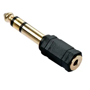 Stereo Audio-adaptor, 3.5mm cinchnplug an 6.3mm cinchnsocket Stereo Audio-adaptor, 3.5mm cinchnplug an 6.3mm cinchnsocket