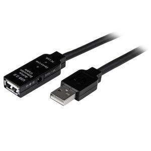 USB Verlängerungskabel USB-A/USB-A Stecker/Buchse Schwarz 35m