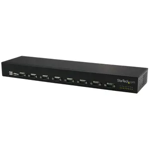 8 Port USB auf Seriell Adapter Hub USB/8xDB-9 Schwarz 8 Port USB auf Seriell Adapter Hub USB/8xDB-9 Schwarz