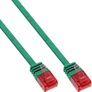 Patchkabel flach, U/UTP, Cat.6, grün, 3m Patchkabel flach, U/UTP, Cat.6, grün, 3m