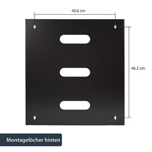 12U Halterung für flache Rack Geräte - 12HE  Wandmontage