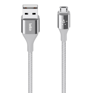 Duratek Micro-USB/USB Kabel mit DuPont Kevlar Silber 1,2 m