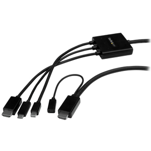 HDMI Konverterkabel USB-C/HDMI/Mini DisplayPort Stecker/Stecker Schwarz 2m
