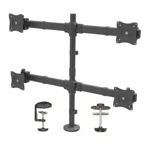 Schreibtisch Vierfach-Monitorhalterung Drehbar 33-68,6 cm (13-27") max. Traglast 8 kg Schreibtisch Vierfach-Monitorhalterung Drehbar 33-68,6 cm (13-27") max. Traglast 8 kg