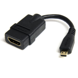HDMI Adapterkabel HMDI/Micro-HDMI Buchse/Stecker Schwarz 0,12m