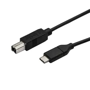 USB Kabel USB-C/USB-B Männlich/Männlich Schwarz 3m USB Kabel USB-C/USB-B Männlich/Männlich Schwarz 3m