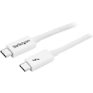 Thunderbolt 3/USB-C Kabel Stecker/Stecker weiß 0,5m Thunderbolt 3/USB-C Kabel Stecker/Stecker weiß 0,5m