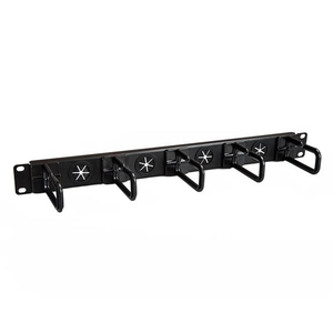 Kabelmanagement Panel für Server Rack D-Ringe Kabelführungssatz 1U 48.3 cm (19")