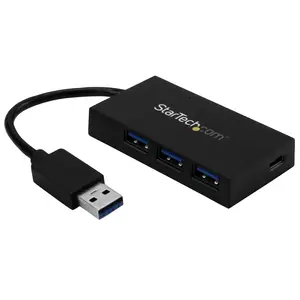 4 Port USB Hub inkl. Netzteil USB-A/3xUSB-A, USB-C Schwarz 4 Port USB Hub inkl. Netzteil USB-A/3xUSB-A, USB-C Schwarz